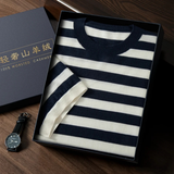 The Porto Cesareo Men’s Striped Cashmere Knit T-Shirt